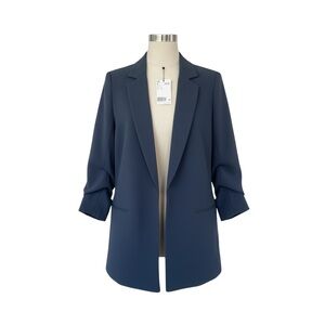 H&M Blue Ruched Sleeve Blazer – New With Tags